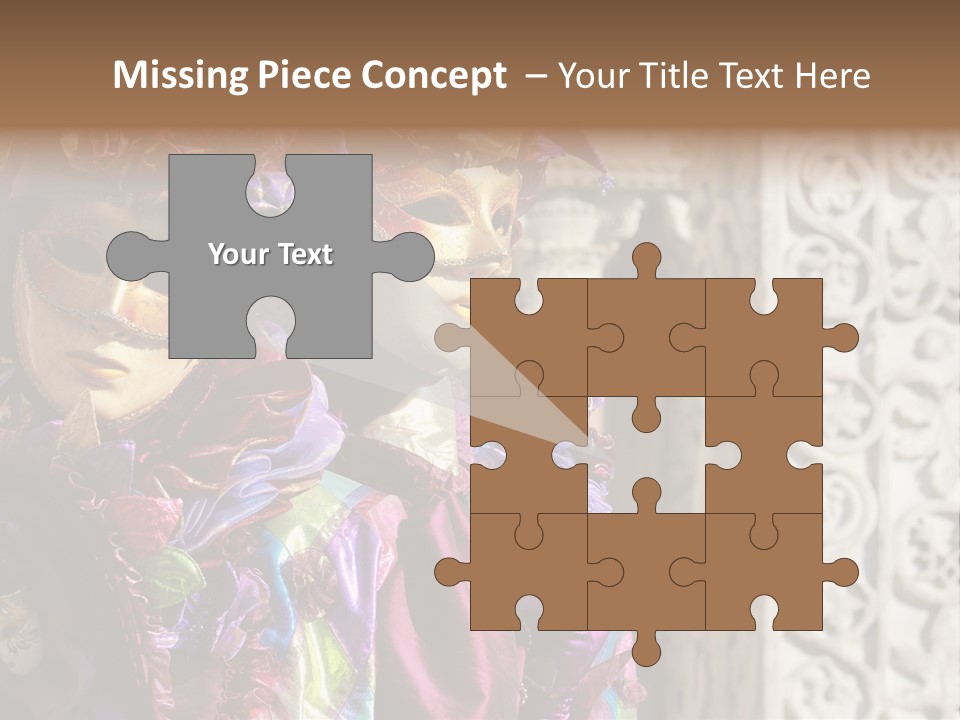 A Couple Of People That Are Wearing Masks PowerPoint Template