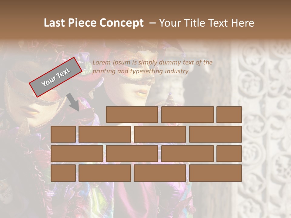 A Couple Of People That Are Wearing Masks PowerPoint Template