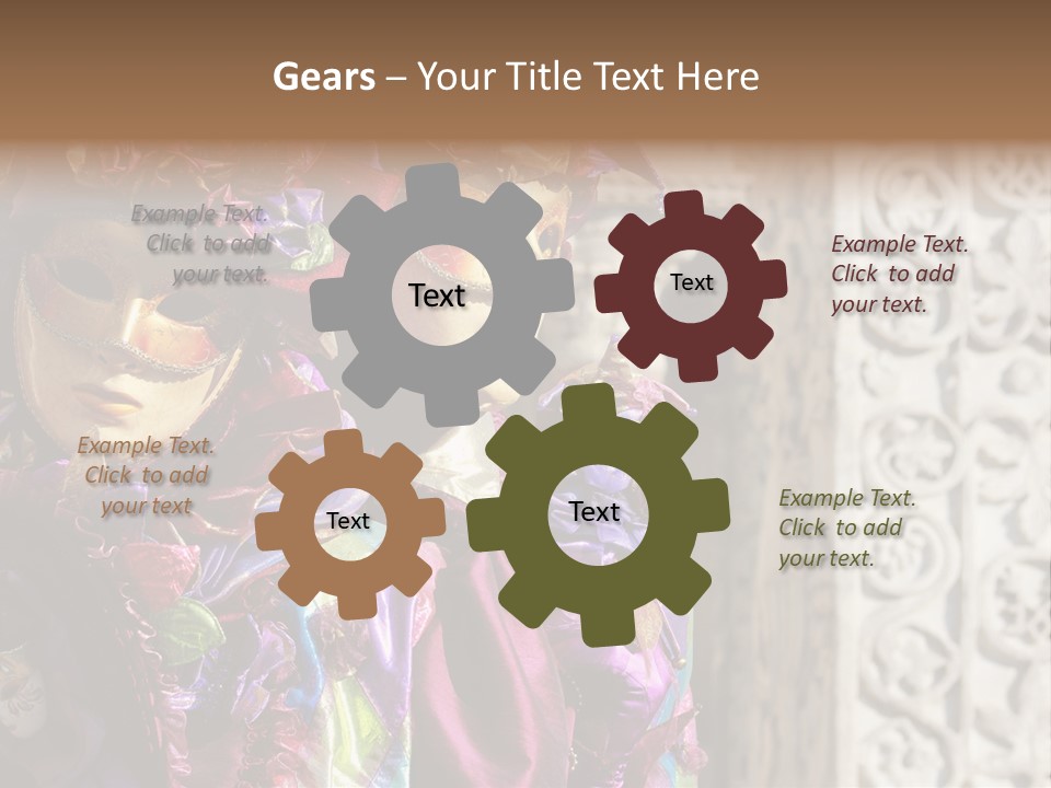 A Couple Of People That Are Wearing Masks PowerPoint Template