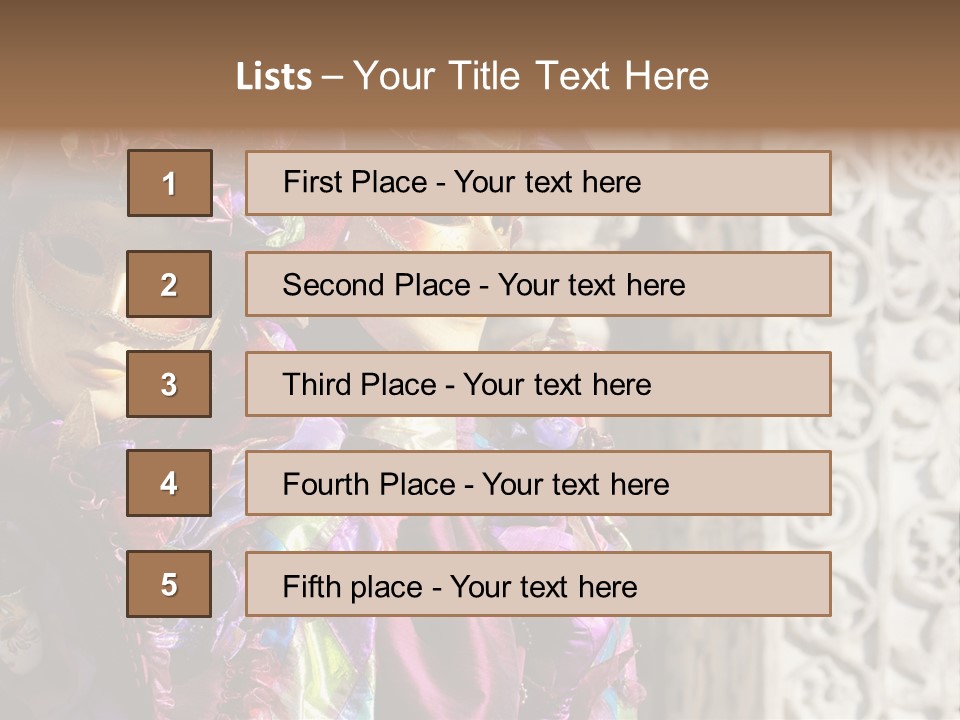 A Couple Of People That Are Wearing Masks PowerPoint Template