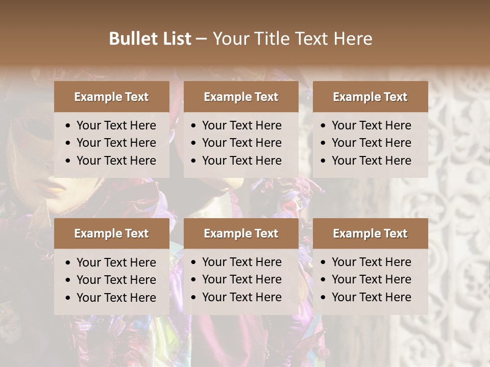 A Couple Of People That Are Wearing Masks PowerPoint Template