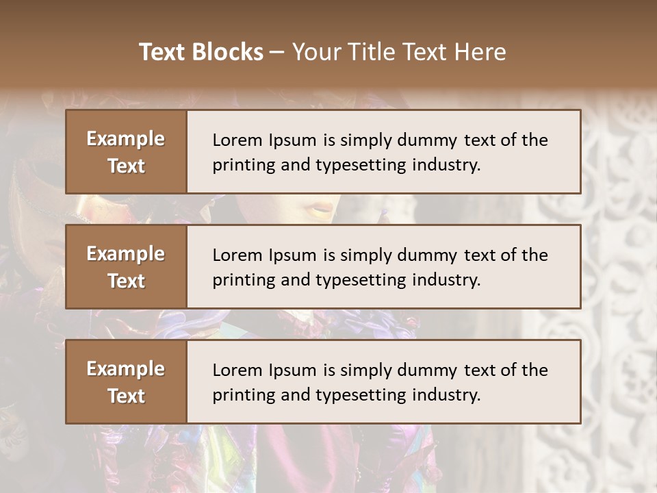 A Couple Of People That Are Wearing Masks PowerPoint Template