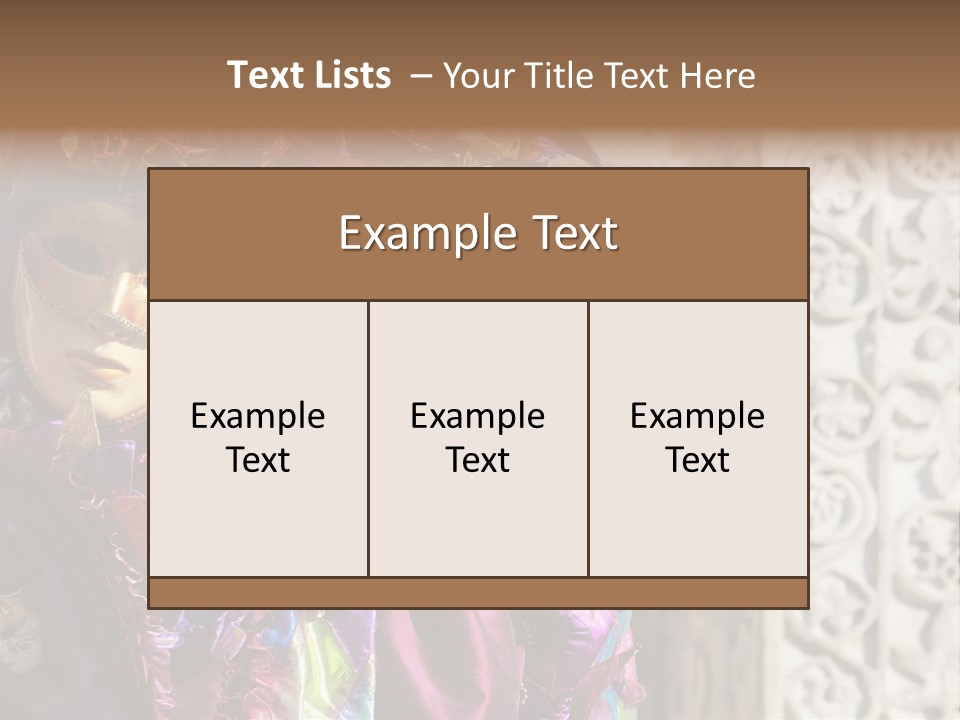 A Couple Of People That Are Wearing Masks PowerPoint Template