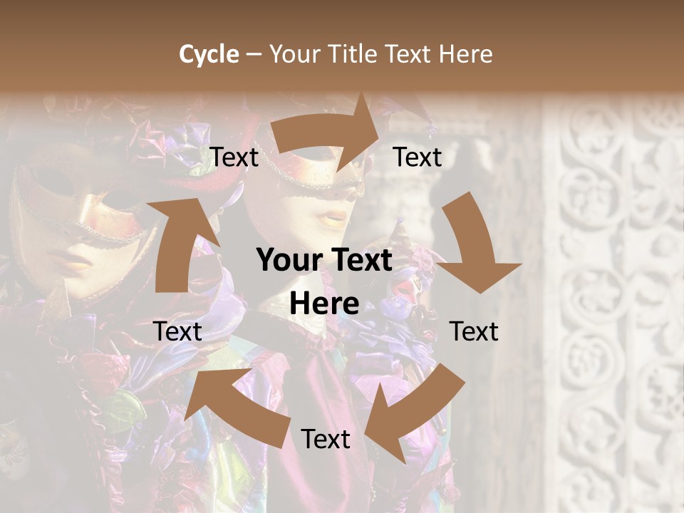 A Couple Of People That Are Wearing Masks PowerPoint Template