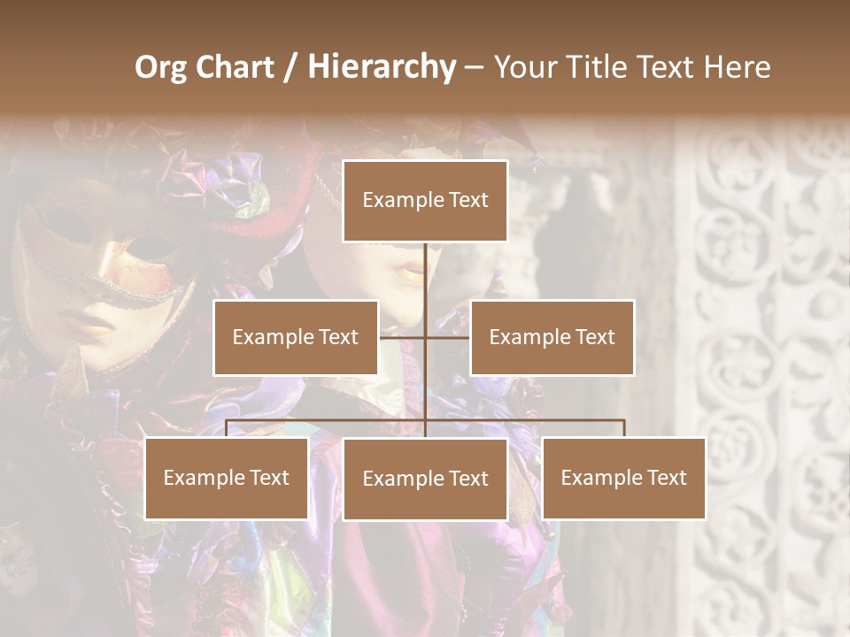 A Couple Of People That Are Wearing Masks PowerPoint Template