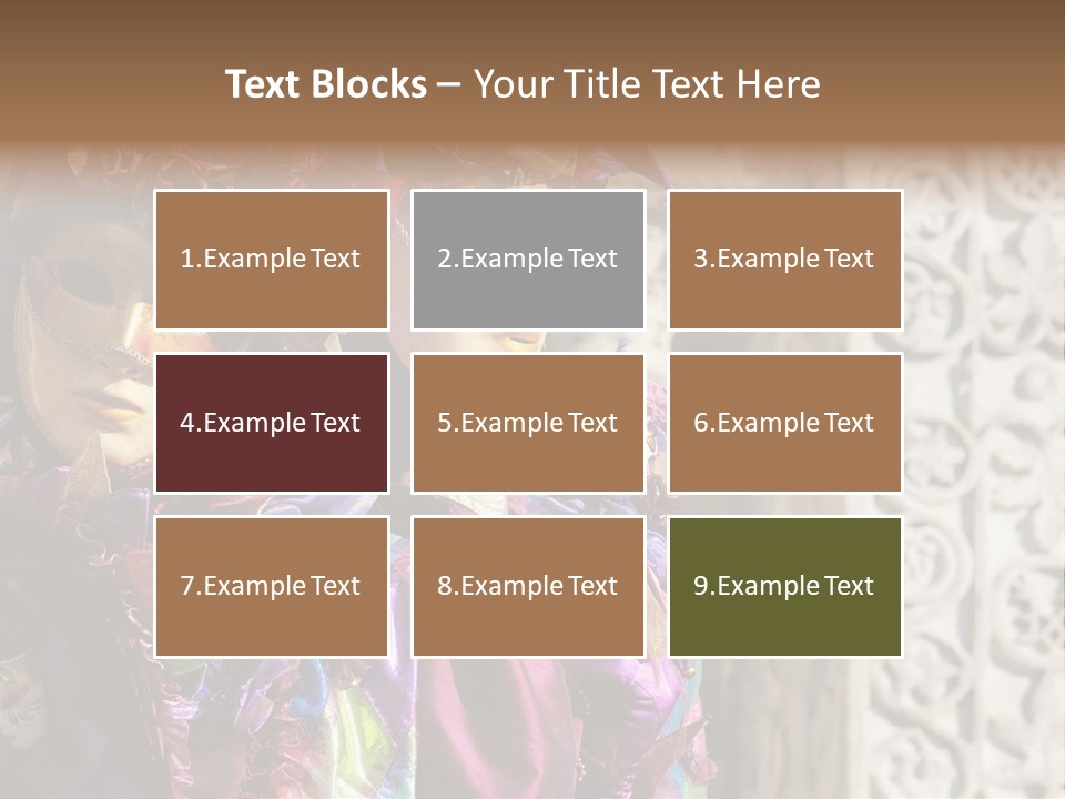 A Couple Of People That Are Wearing Masks PowerPoint Template