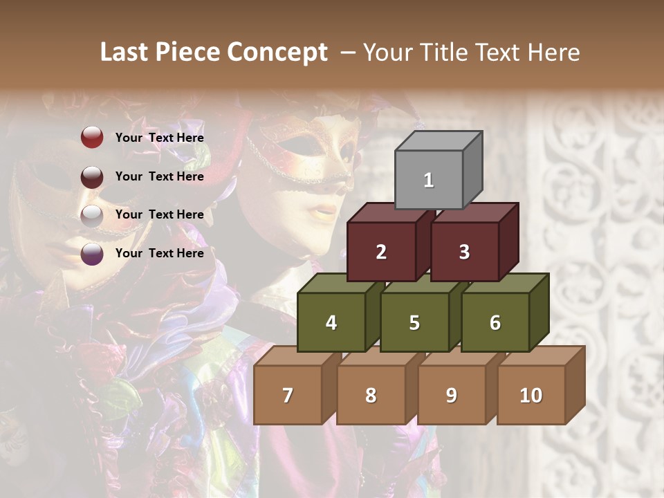 A Couple Of People That Are Wearing Masks PowerPoint Template