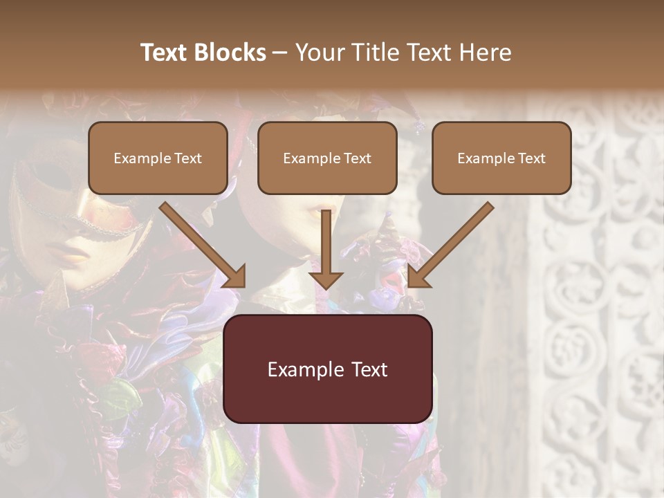 A Couple Of People That Are Wearing Masks PowerPoint Template