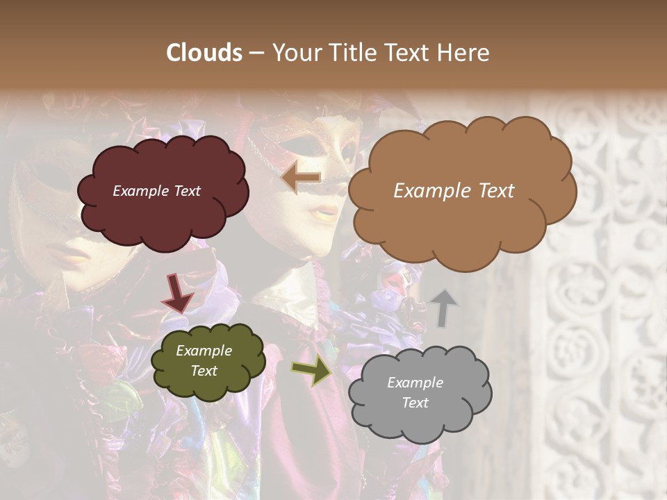 A Couple Of People That Are Wearing Masks PowerPoint Template