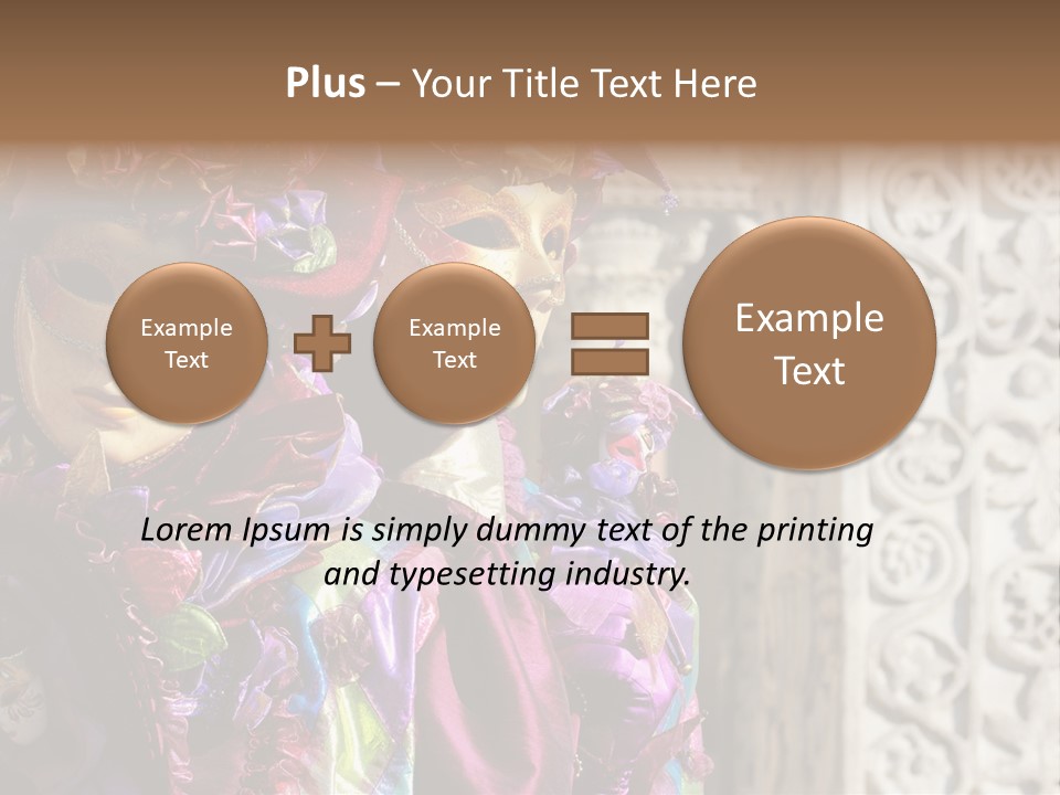 A Couple Of People That Are Wearing Masks PowerPoint Template