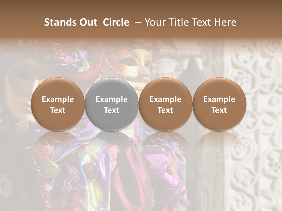 A Couple Of People That Are Wearing Masks PowerPoint Template