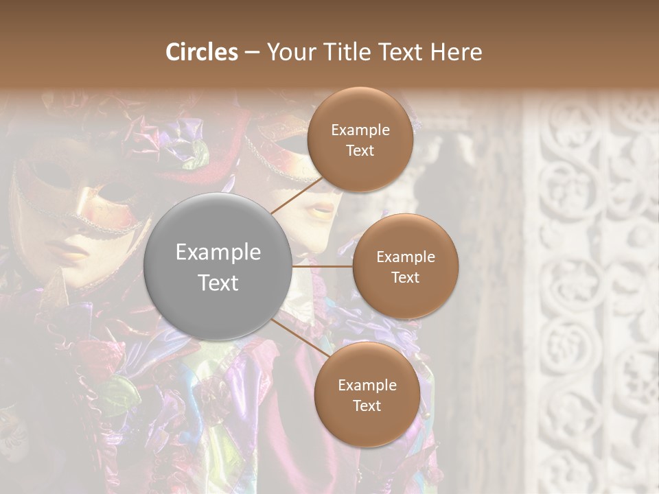 A Couple Of People That Are Wearing Masks PowerPoint Template