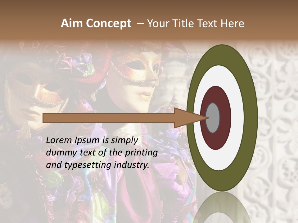 A Couple Of People That Are Wearing Masks PowerPoint Template