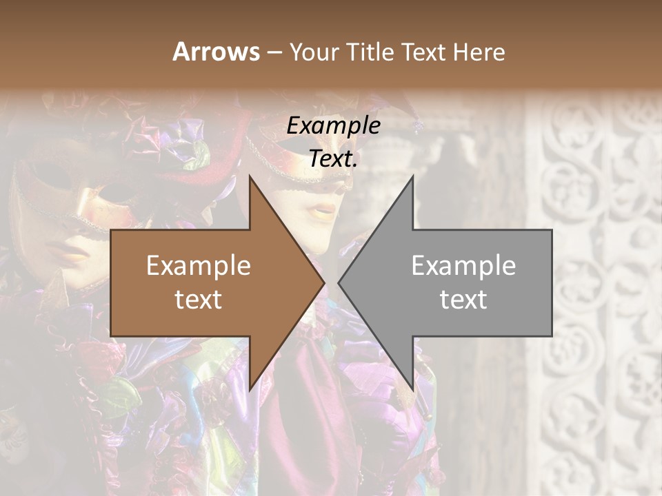 A Couple Of People That Are Wearing Masks PowerPoint Template