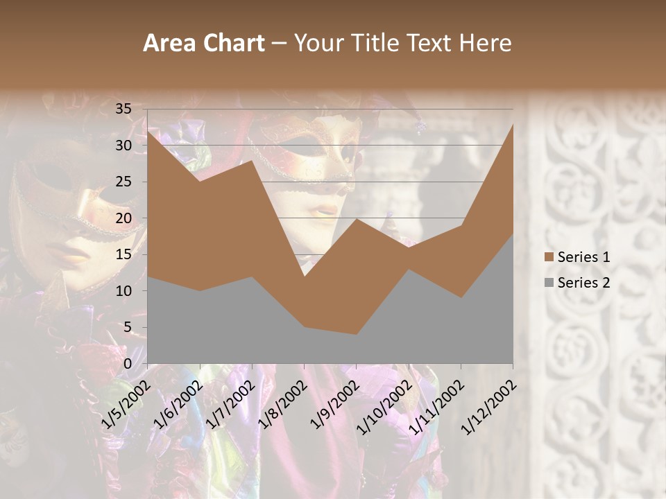 A Couple Of People That Are Wearing Masks PowerPoint Template
