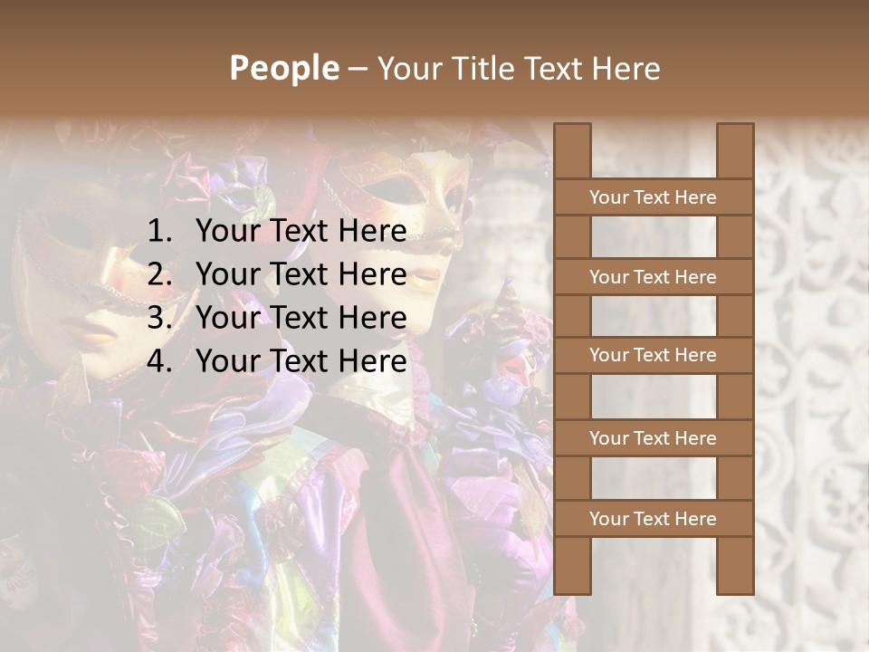 A Couple Of People That Are Wearing Masks PowerPoint Template