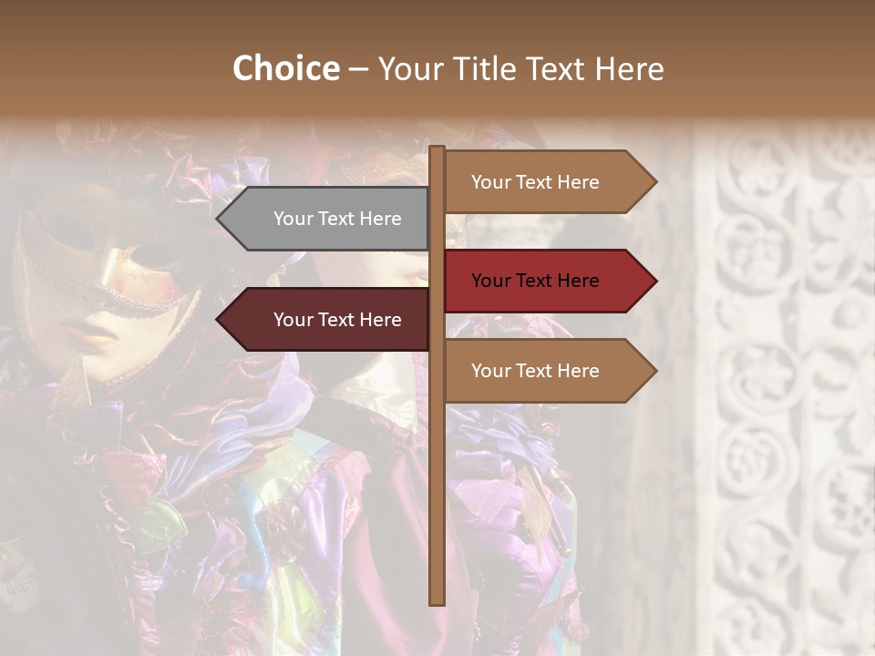 A Couple Of People That Are Wearing Masks PowerPoint Template