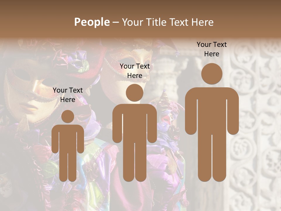 A Couple Of People That Are Wearing Masks PowerPoint Template