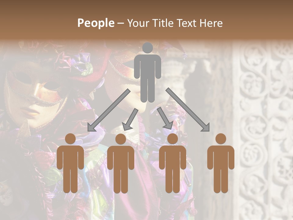 A Couple Of People That Are Wearing Masks PowerPoint Template