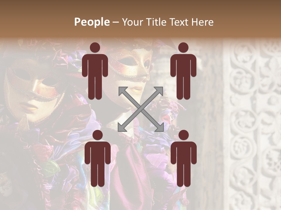 A Couple Of People That Are Wearing Masks PowerPoint Template