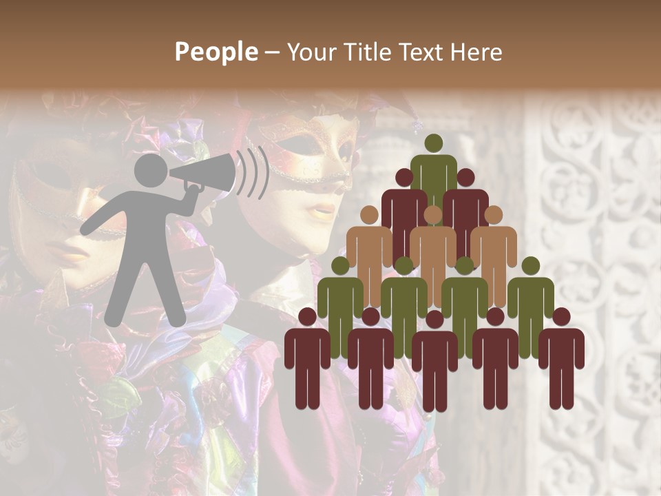 A Couple Of People That Are Wearing Masks PowerPoint Template