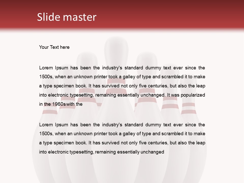 Strike Equipment Ninepins PowerPoint Template