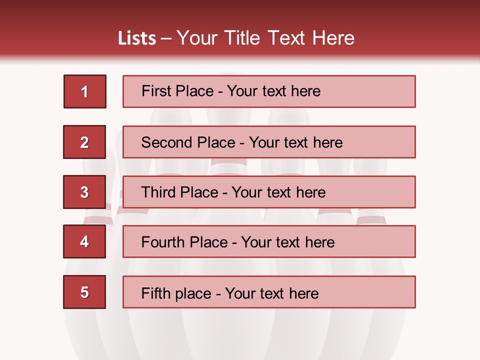 Strike Equipment Ninepins PowerPoint Template