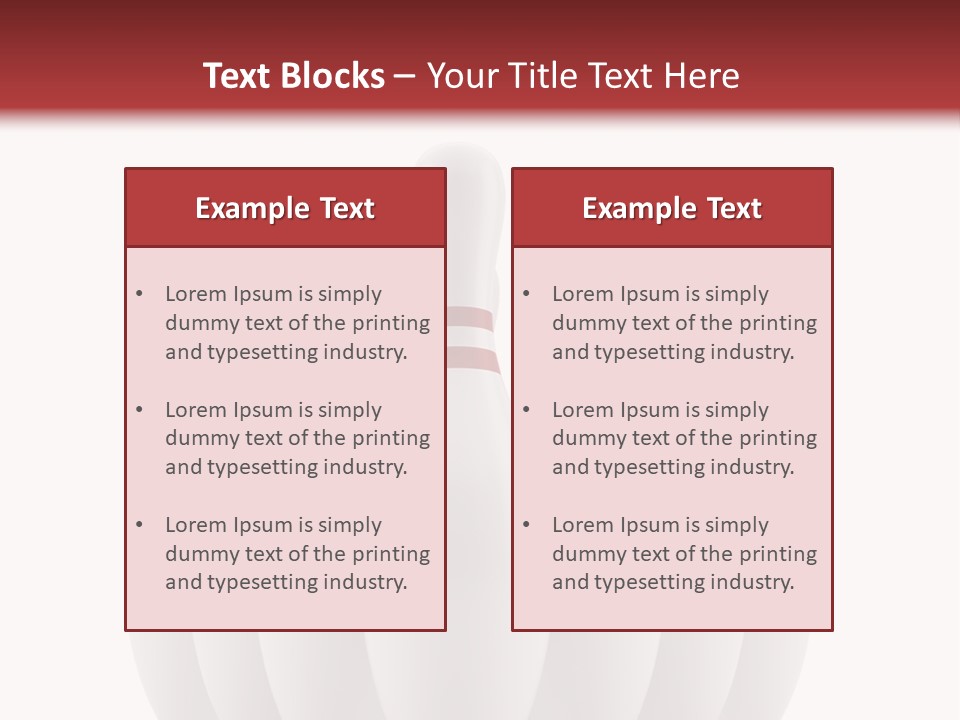 Strike Equipment Ninepins PowerPoint Template