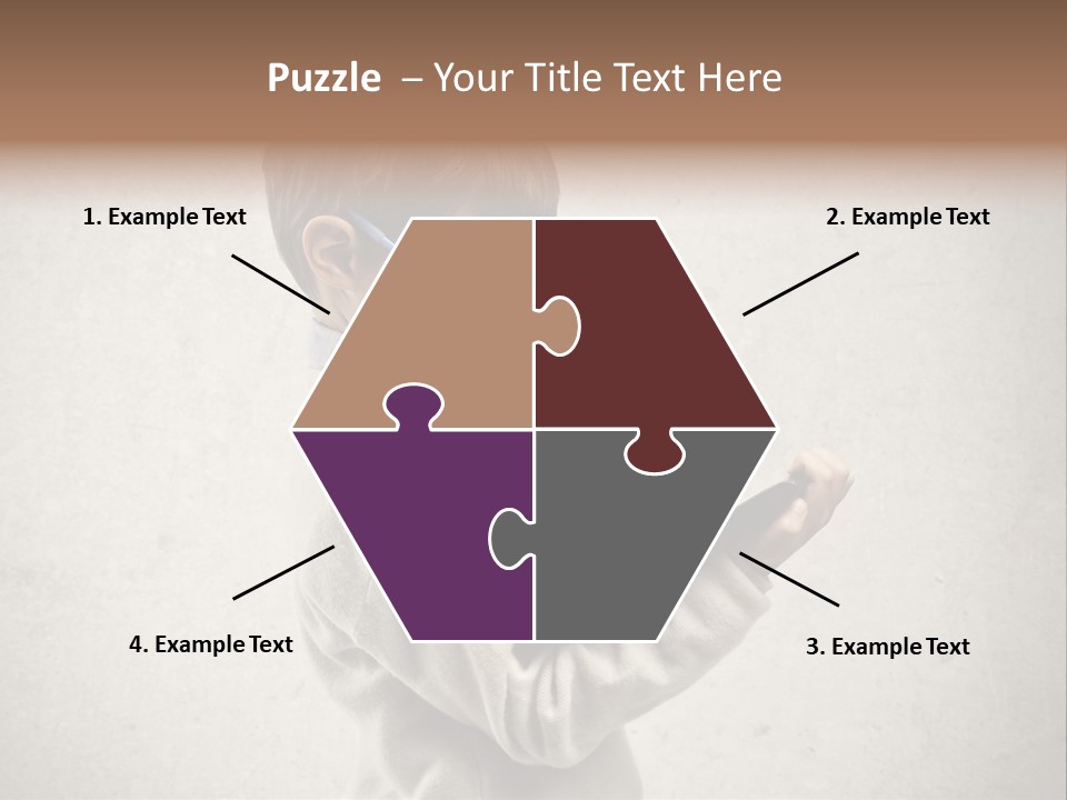 A Young Boy Wearing Glasses Holding A Tablet PowerPoint Template