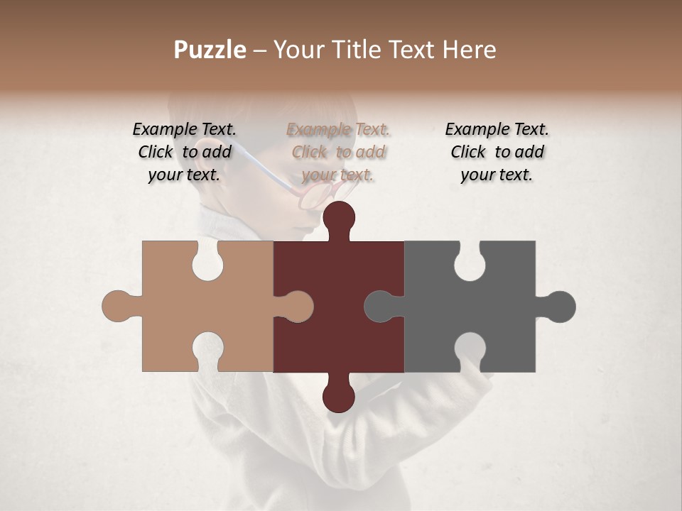 A Young Boy Wearing Glasses Holding A Tablet PowerPoint Template