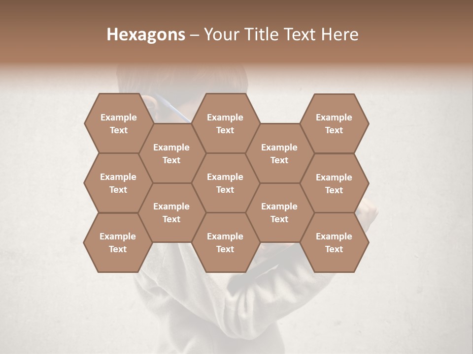 A Young Boy Wearing Glasses Holding A Tablet PowerPoint Template