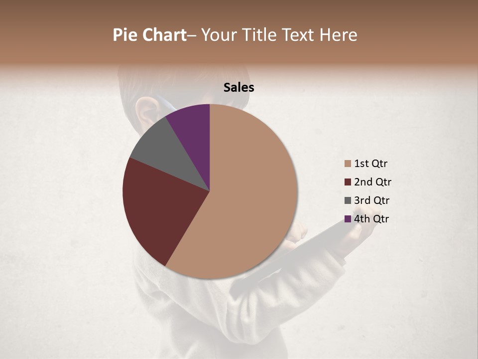 A Young Boy Wearing Glasses Holding A Tablet PowerPoint Template