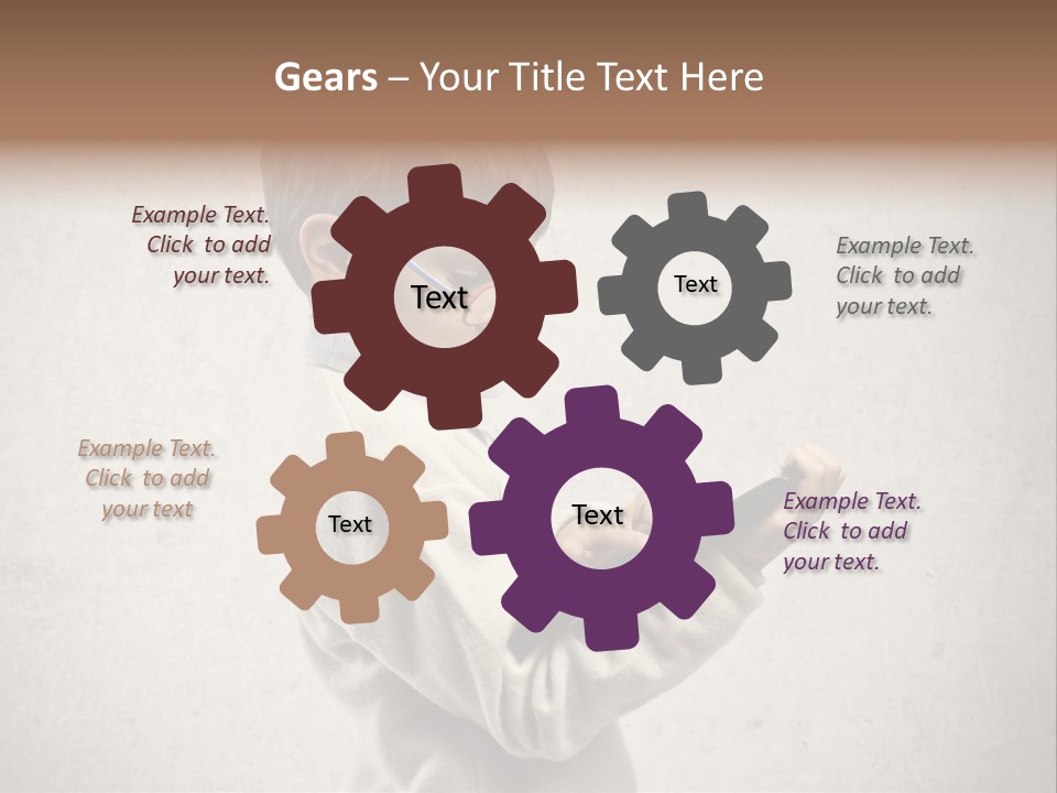 A Young Boy Wearing Glasses Holding A Tablet PowerPoint Template