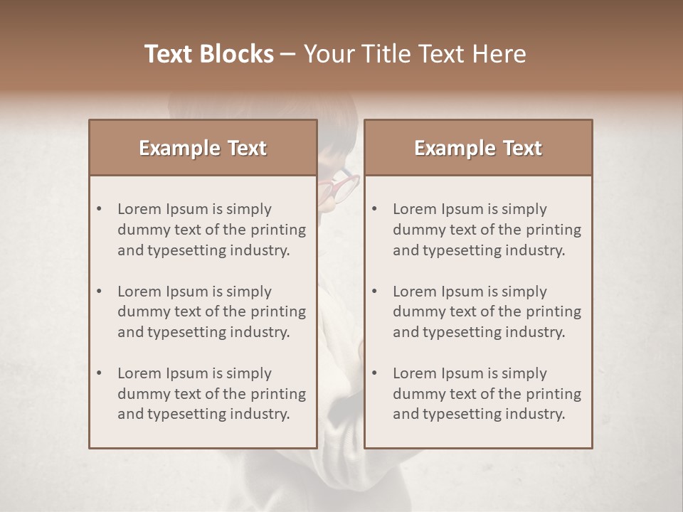 A Young Boy Wearing Glasses Holding A Tablet PowerPoint Template