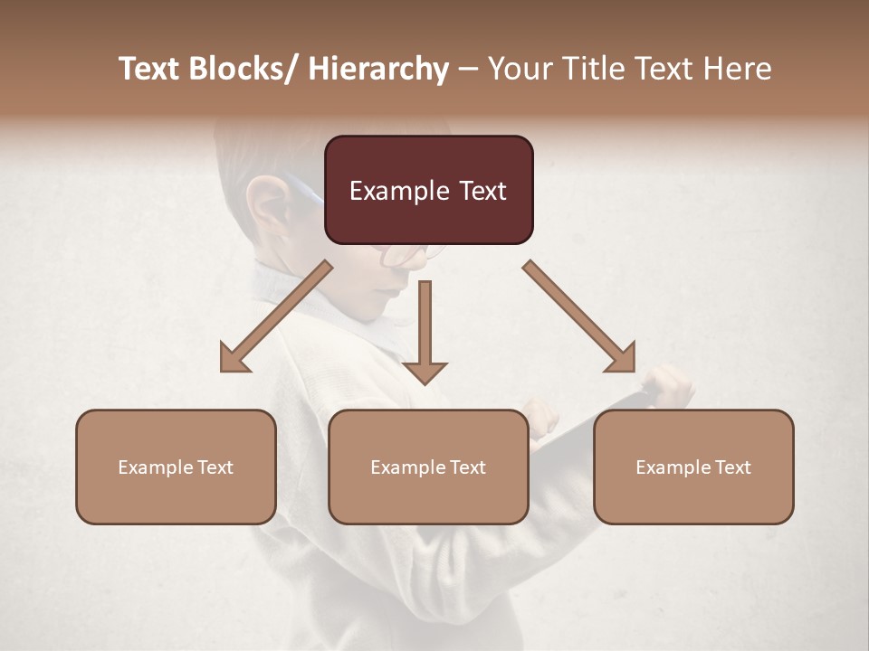 A Young Boy Wearing Glasses Holding A Tablet PowerPoint Template