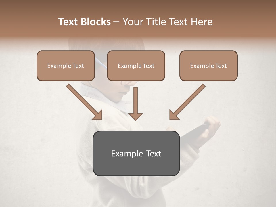 A Young Boy Wearing Glasses Holding A Tablet PowerPoint Template