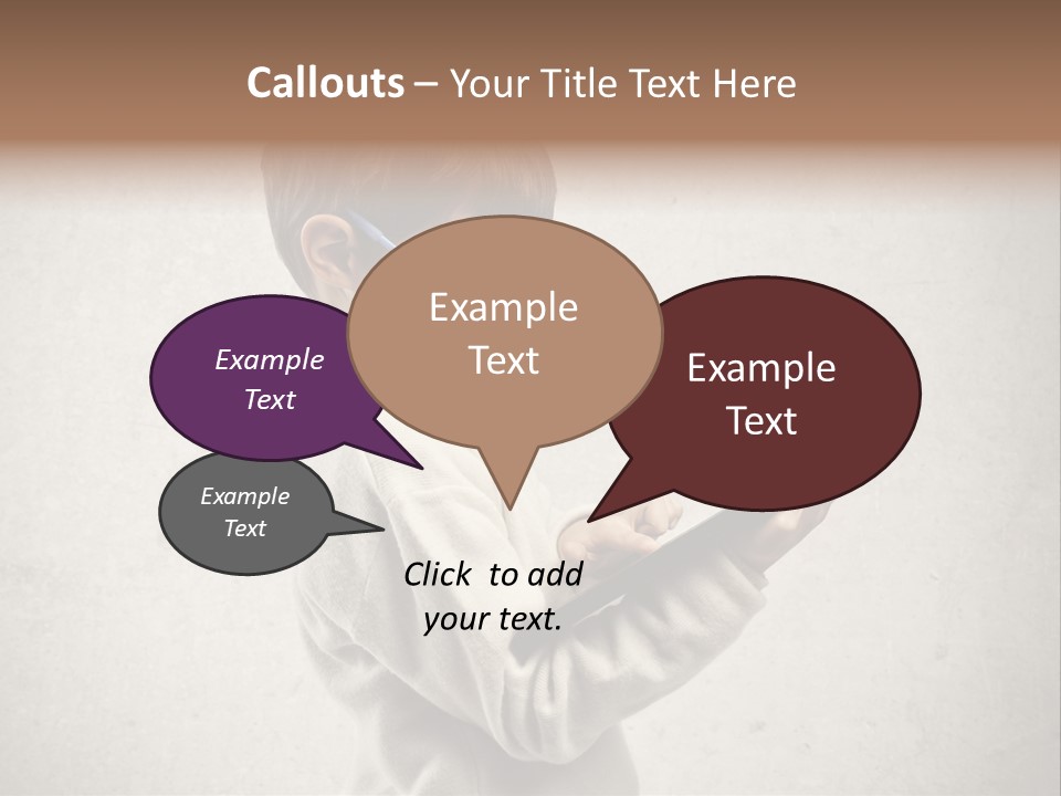 A Young Boy Wearing Glasses Holding A Tablet PowerPoint Template