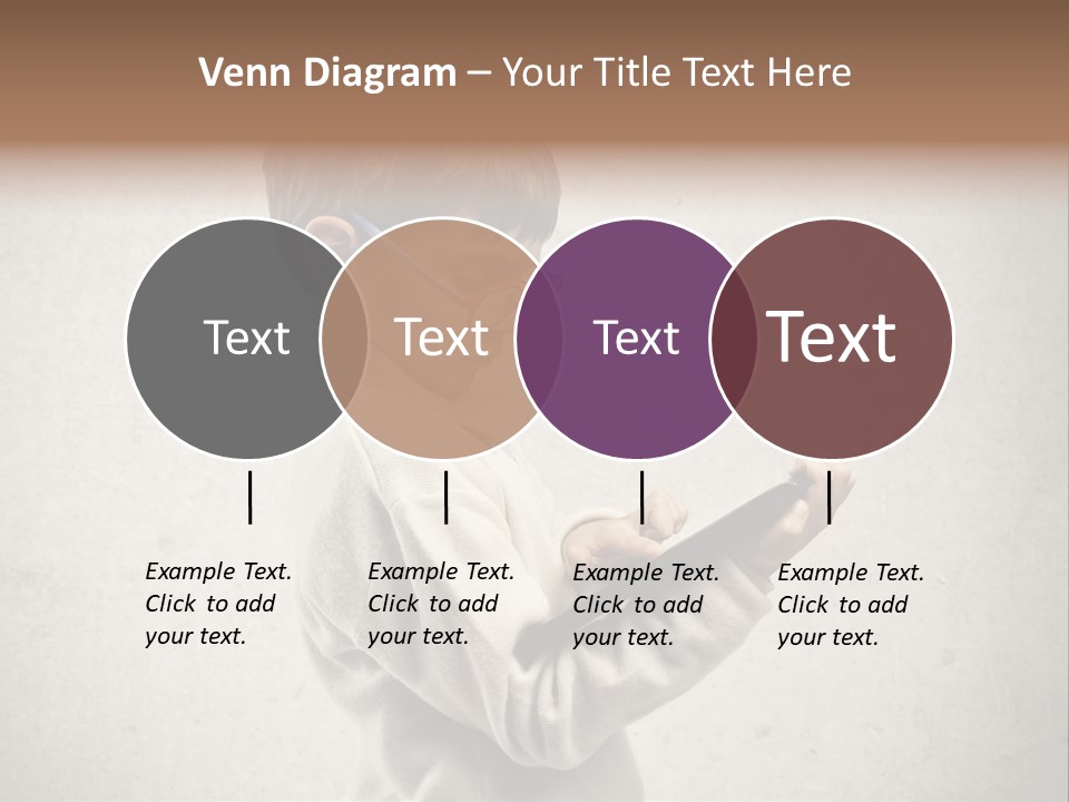 A Young Boy Wearing Glasses Holding A Tablet PowerPoint Template