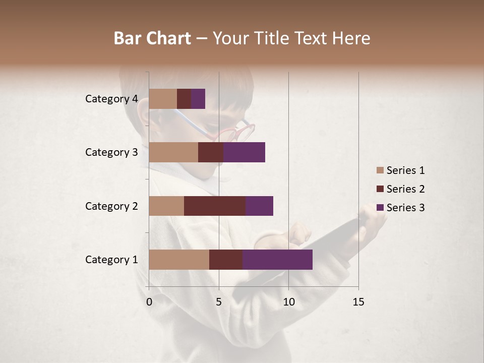 A Young Boy Wearing Glasses Holding A Tablet PowerPoint Template
