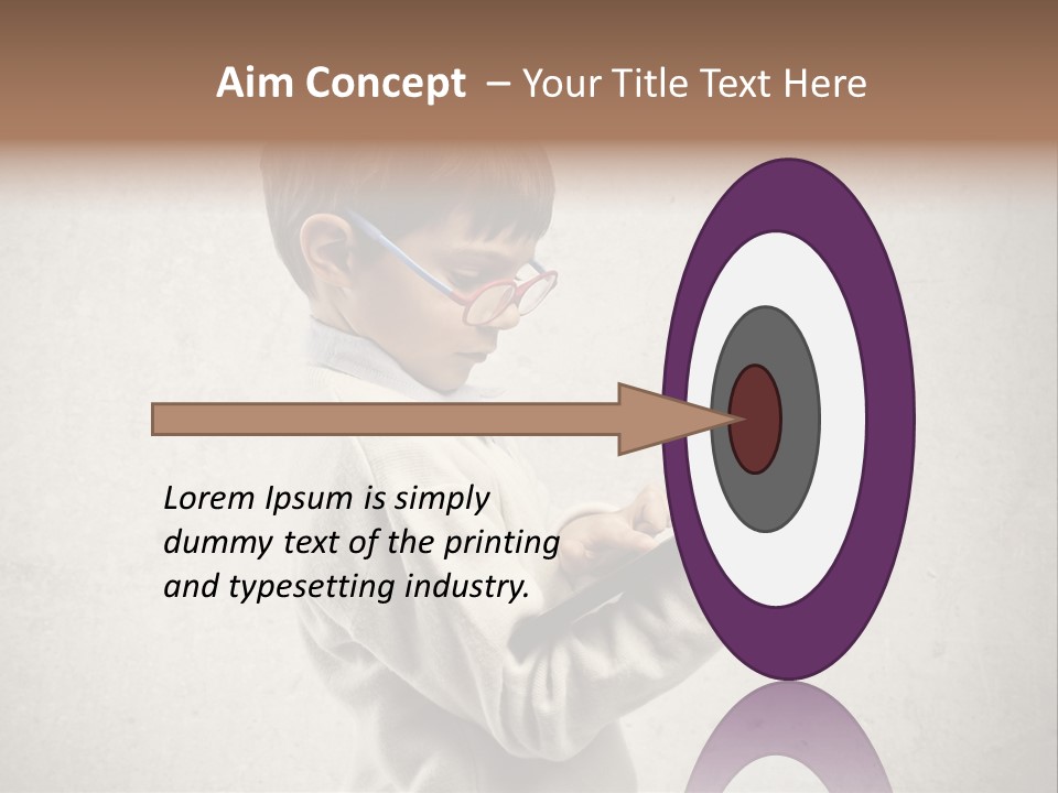 A Young Boy Wearing Glasses Holding A Tablet PowerPoint Template