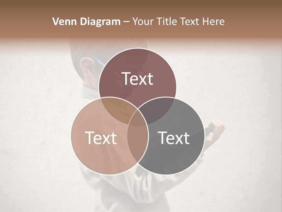 A Young Boy Wearing Glasses Holding A Tablet PowerPoint Template