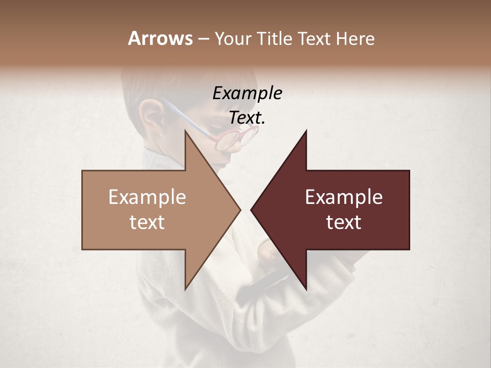 A Young Boy Wearing Glasses Holding A Tablet PowerPoint Template