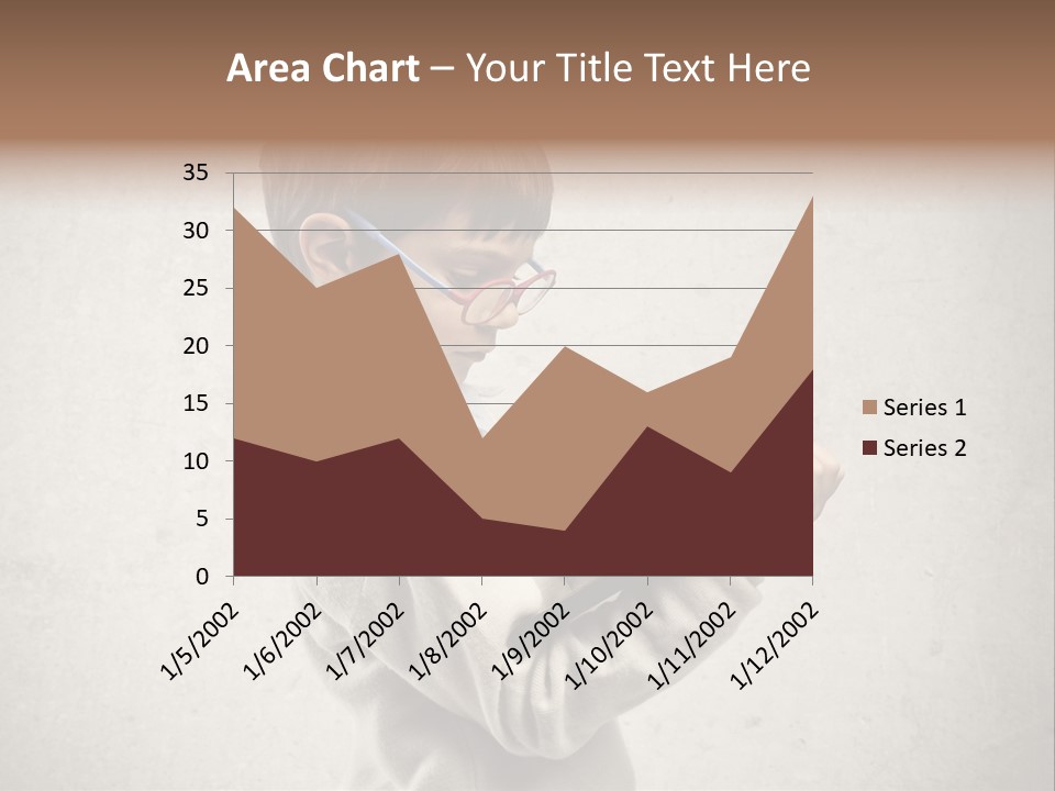 A Young Boy Wearing Glasses Holding A Tablet PowerPoint Template
