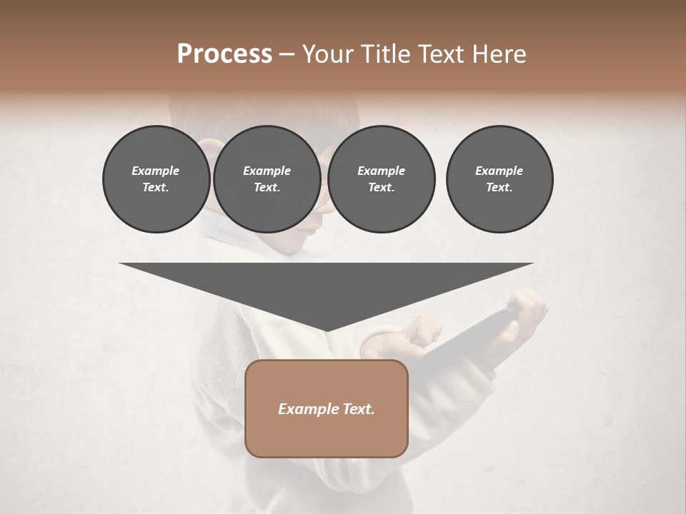 A Young Boy Wearing Glasses Holding A Tablet PowerPoint Template