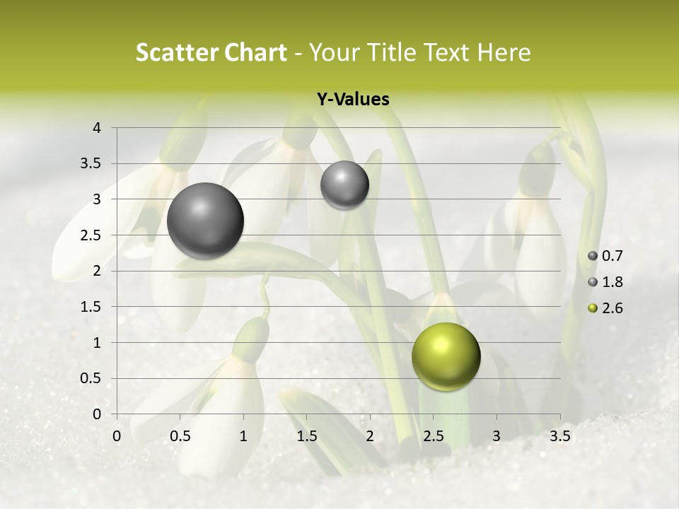 A Group Of Snowdrops In The Snow On A Sunny Day PowerPoint Template