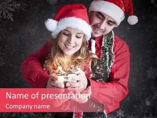 Christmastime Family Snow PowerPoint Template