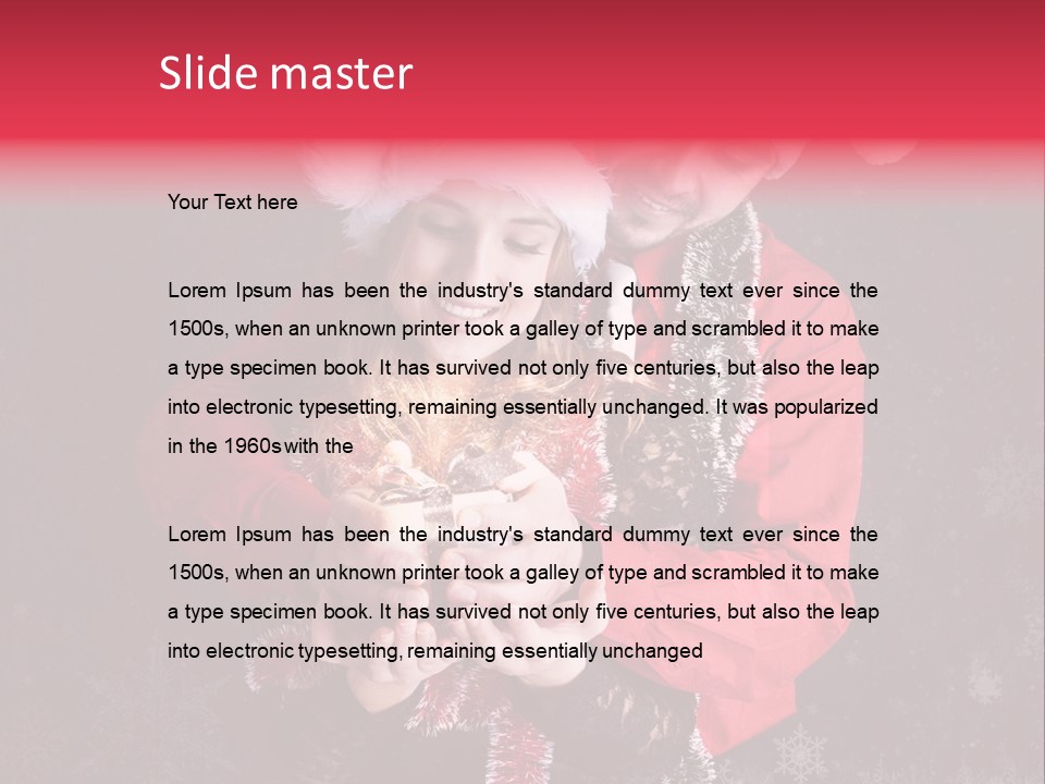 Christmastime Family Snow PowerPoint Template