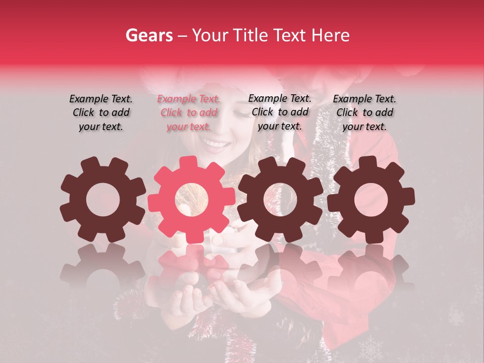 Christmastime Family Snow PowerPoint Template