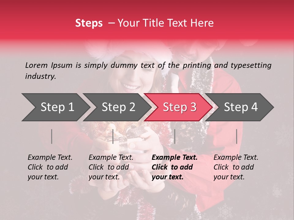 Christmastime Family Snow PowerPoint Template