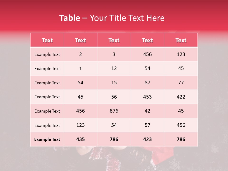 Christmastime Family Snow PowerPoint Template